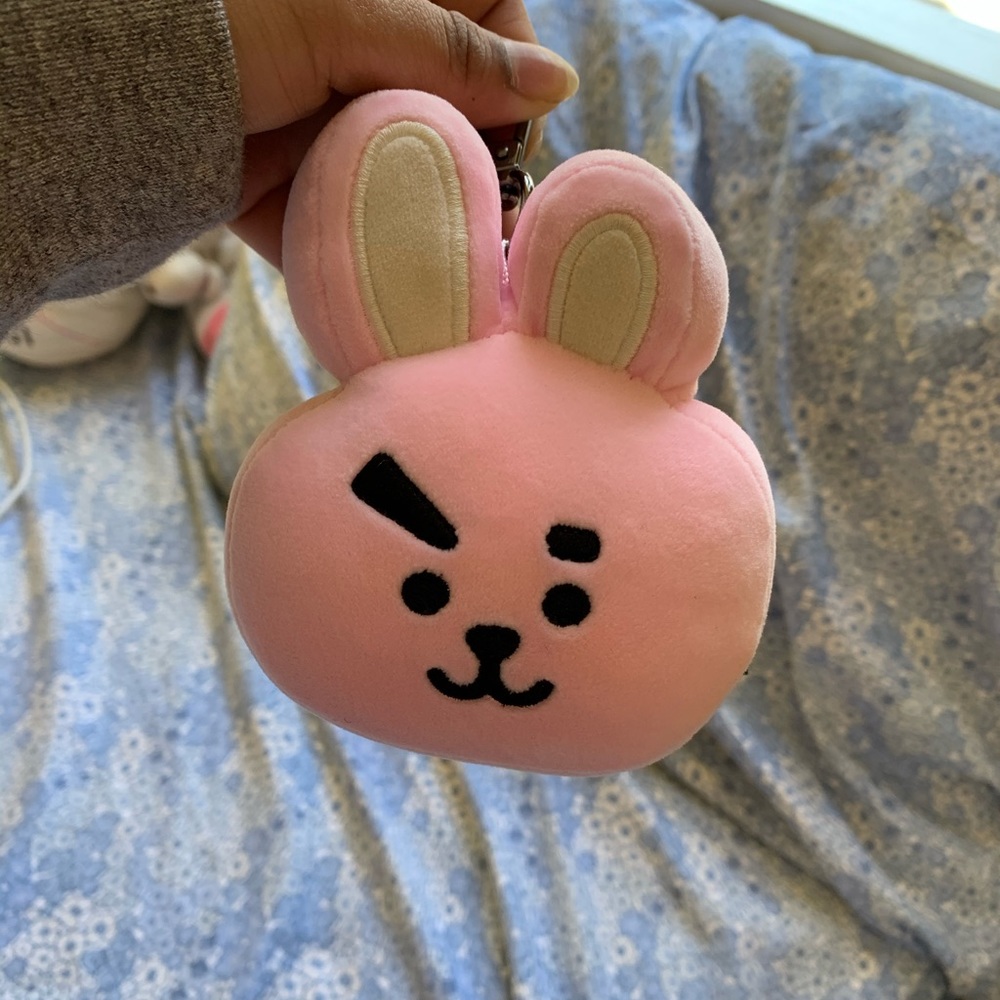 BT21 Cooky face plush keychain